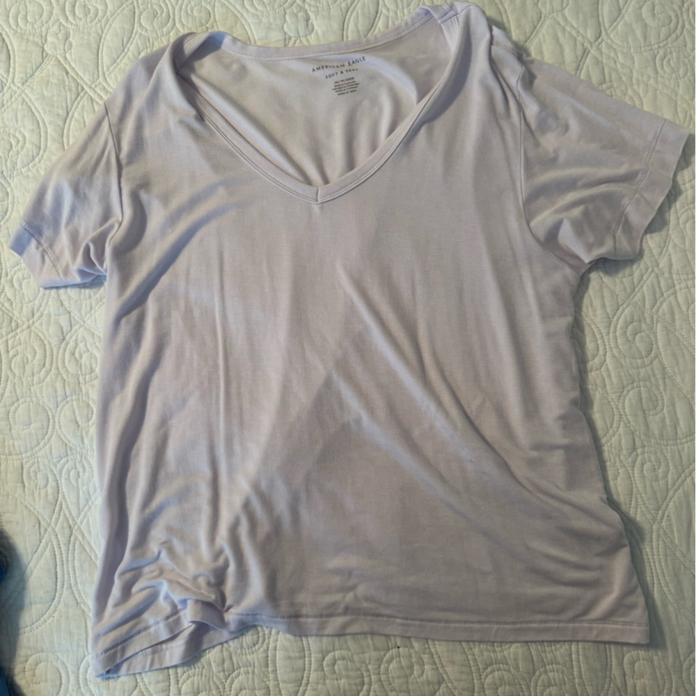 American Eagle Outfitters White Short Sleeve Relaxed T-Shirt